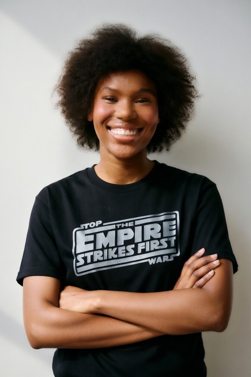“The Empire Strikes First” Crewneck T-shirt (Women’s) Bella + Canvas 3001
