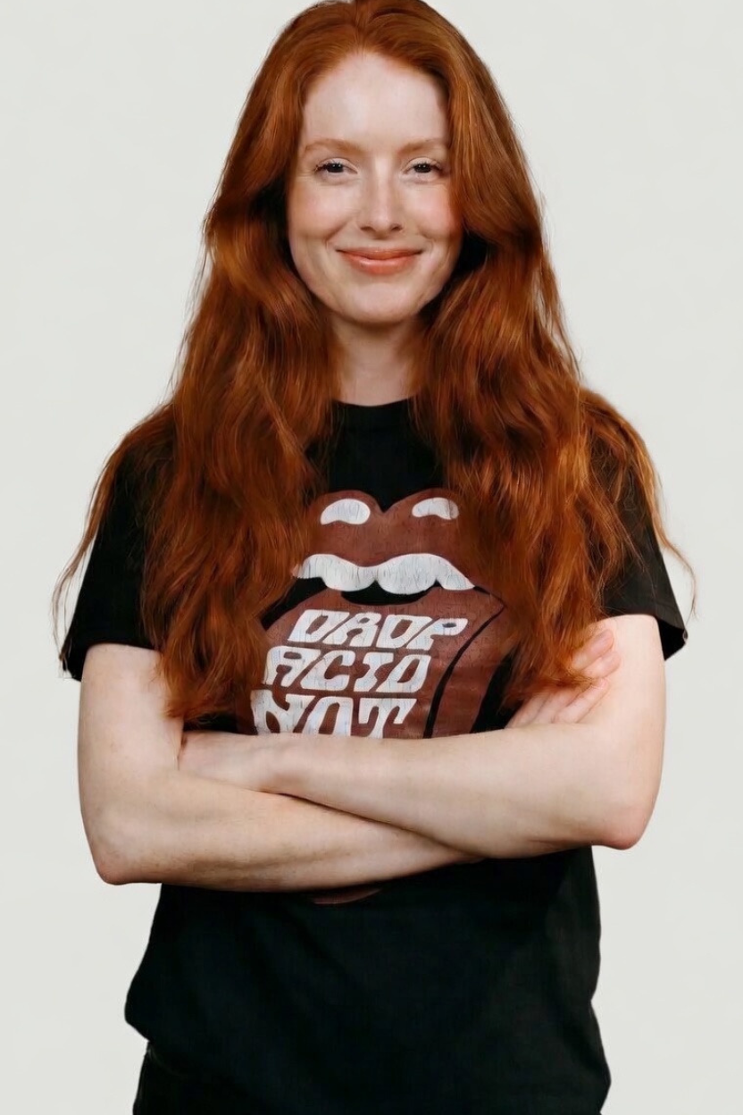 “Drop Acid Not Bombs” Crewneck T-shirt (Women’s) Bella + Canvas 3001