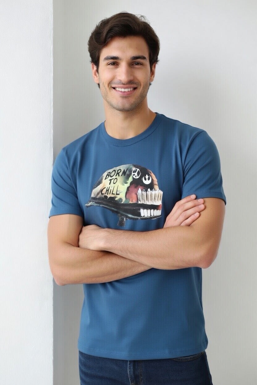 “Born to Chill” Crewneck T-shirt (Men’s) Bella + Canvas 3001