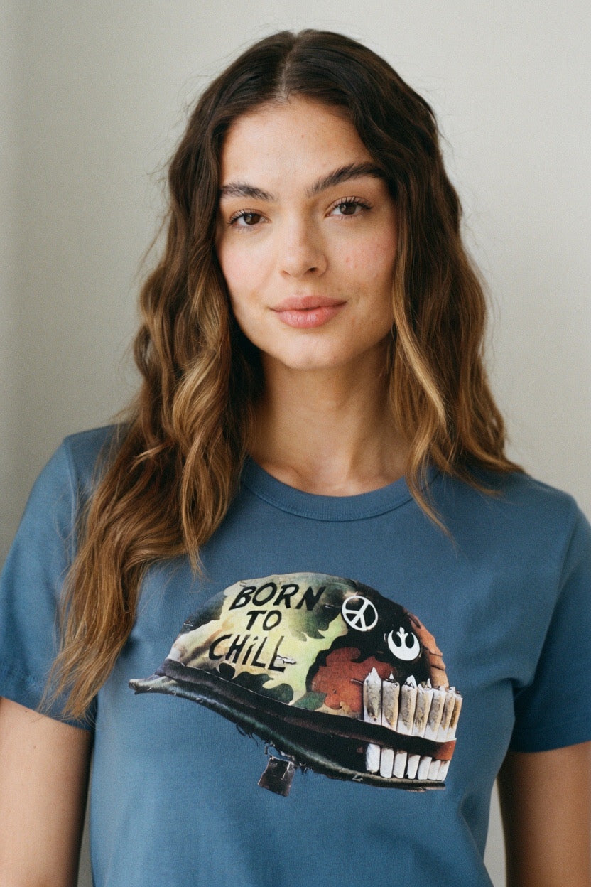 “Born to Chill” Crewneck T-shirt (Women’s) Bella + Canvas 3001